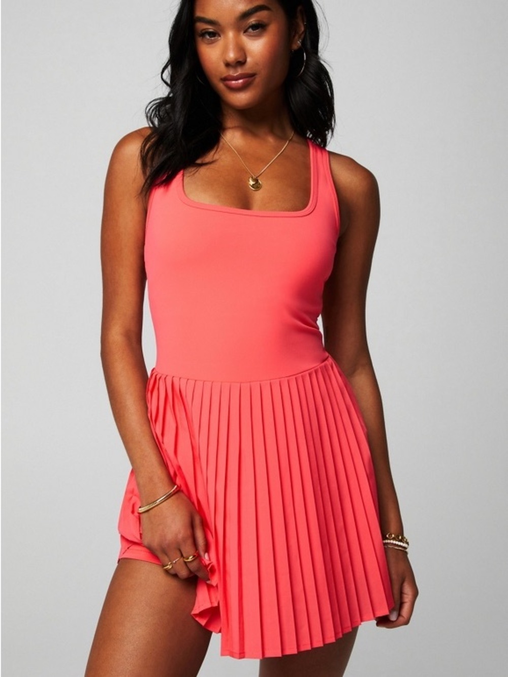 Fabletics Hot Shot Pleated Dress Classic Mini- Size Medium